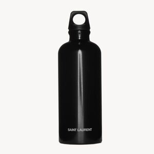 Authentic YSL Saint Laurent Sigg Water Bottle Black Aluminum Travel 20oz / 0.6L